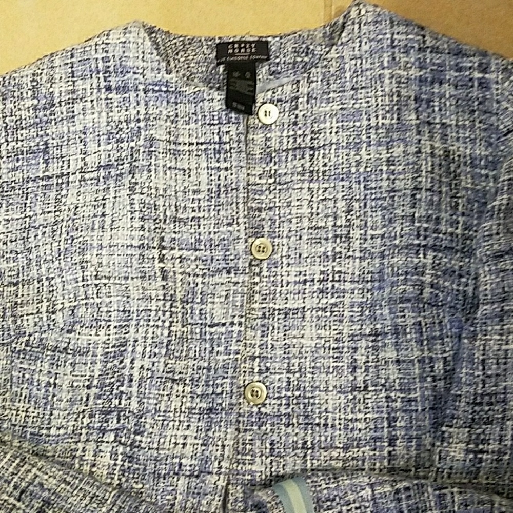 Size XL blue boucle blazer